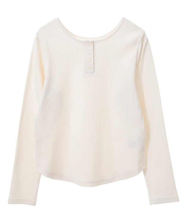 earth music&ecology ２ＷＡＹ釦リブプルオーバー Off White