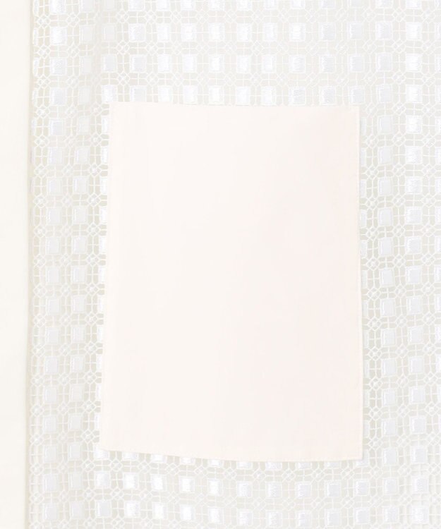 ICB L 【WEB＆一部店舗限定】 SustainableSquareLace フレンチスリーブシャツ オフホワイト