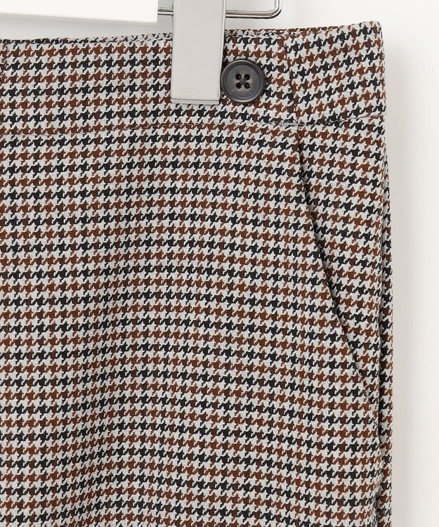 J.PRESS LADIES S 【洗える】30/2 TR ドビー ガンクラブ テーパード パンツ ライトグレー系3