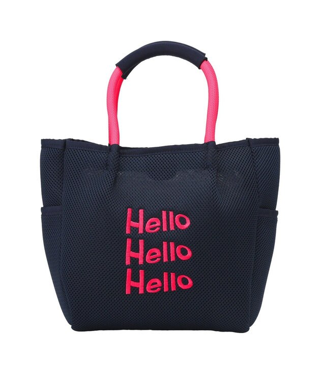 Green Parks ロープハンドルメッシュトートバッグミニ Navy