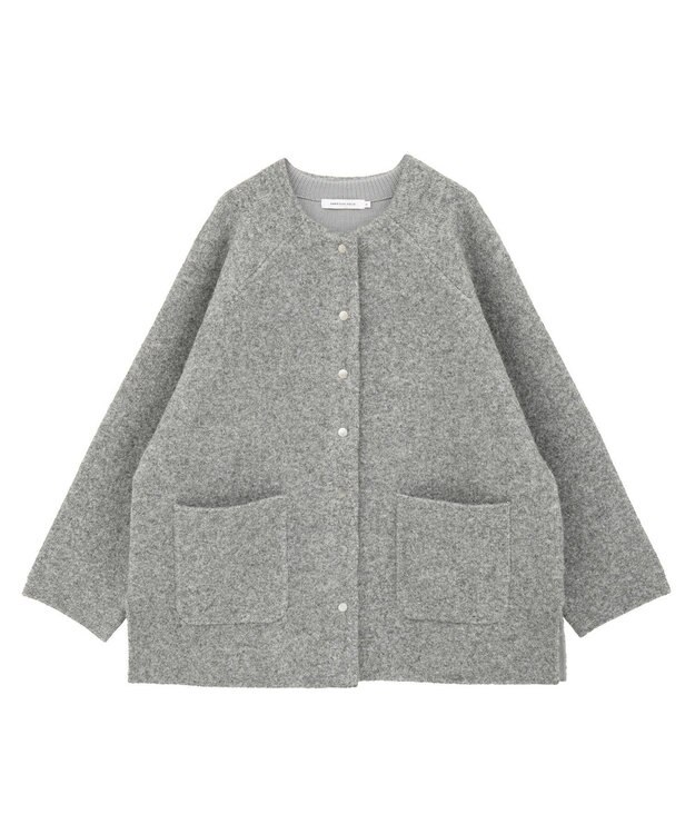 AMERICAN HOLIC Wフェイスラグランニットコーディガン Gray Mixture