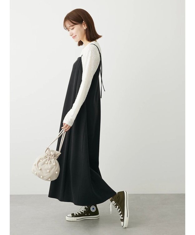 Green Parks ２ｗａｙ起毛キャミワンピース Black