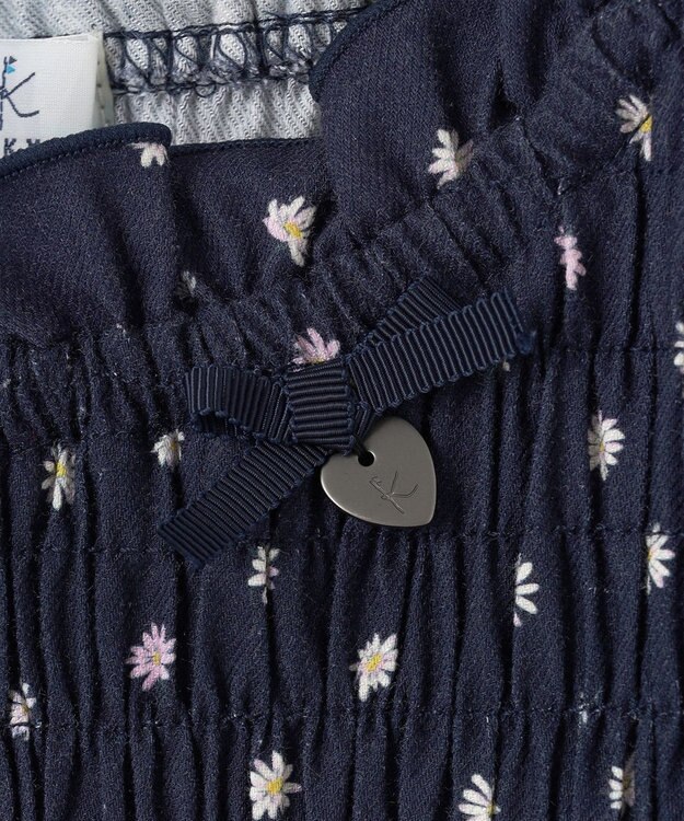 組曲 KIDS 【150-160cm】モノトーン花柄 ワンピース ネイビー系5