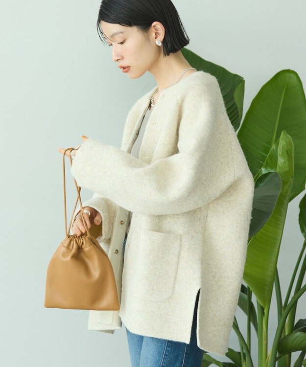 AMERICAN HOLIC Wフェイスラグランニットコーディガン Light Beige