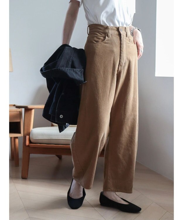 AMERICAN HOLIC コーデュロイコクーンパンツ Camel