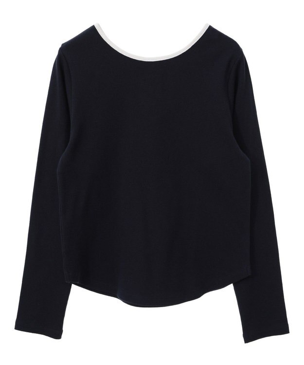 earth music&ecology ２ＷＡＹ釦リブプルオーバー Navy