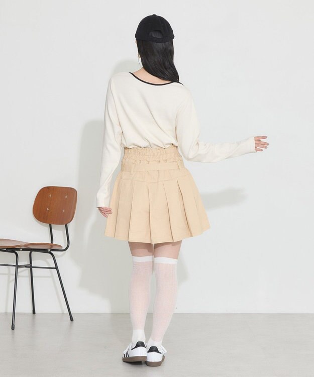 earth music&ecology ２ＷＡＹ釦リブプルオーバー Ivory