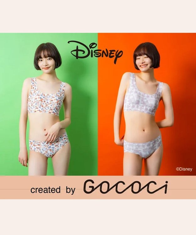 WACOAL ノンワイヤーブラ [GOCOCi][ワコール] Disneyコレクション 伸びのよい素材を使用 立体的なバストシルエット ゴコチ ハーフトップ ブラトップ レディース CGG537 /ワコール ピンク