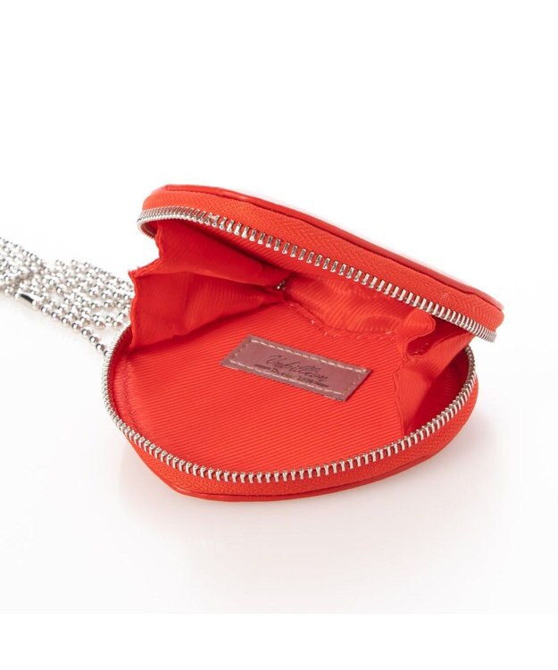 UNBILLION cachecache ハートポーチ付きボールチェーンモバイルストラップ レッド