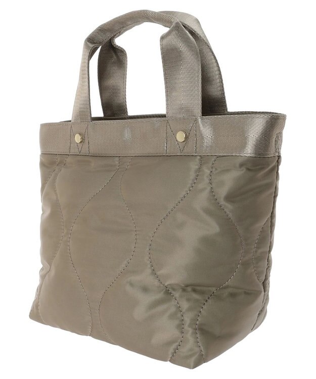 Green Parks ａｎｄｍｉｋｋａ．２ｗａｙ　キルトトートバッグ Gray Beige