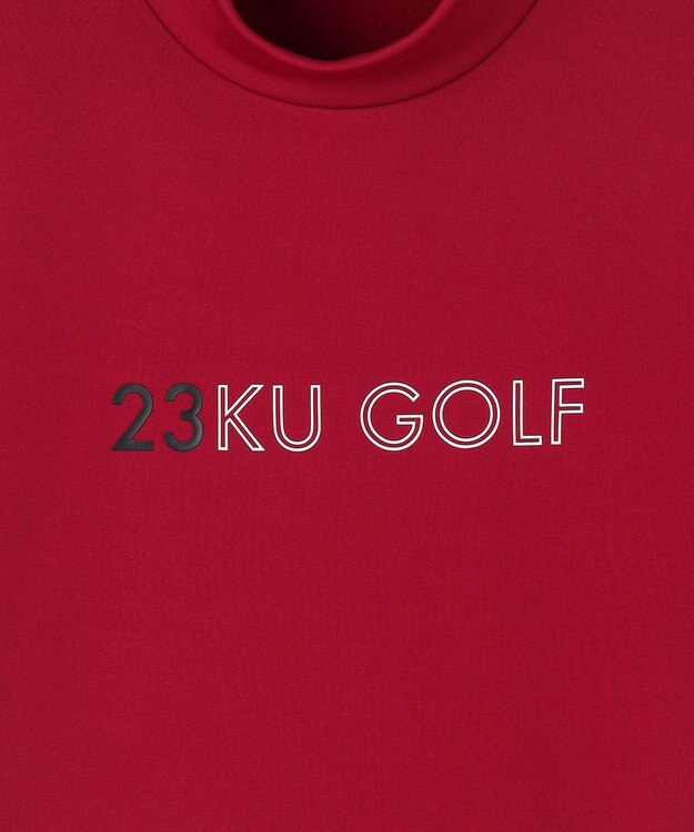 23区GOLF 【MEN】ストレッチ裏フリース モックネック レッド系