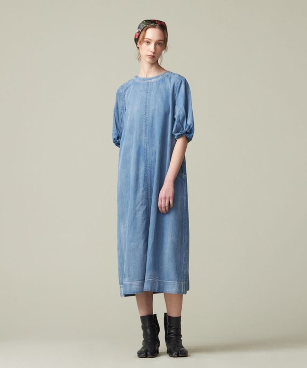 J.PRESS YORK STREET 【WOMEN】デニムワンピース ダルブルー系