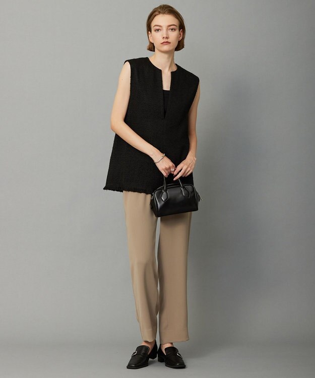 ICB スラブヤーンツイード ベスト ブラック系