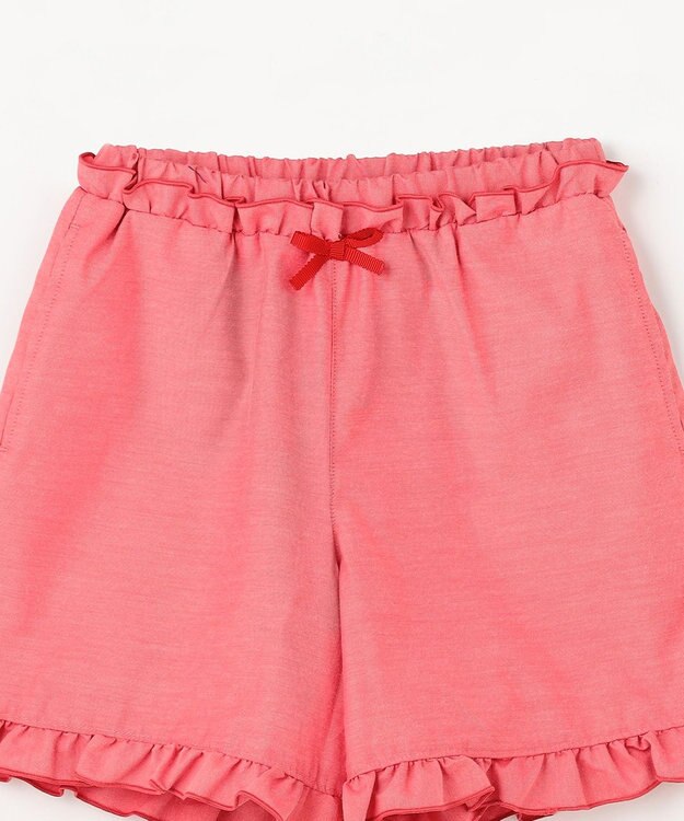 組曲 KIDS 【150-160㎝】 フリルヘムショートパンツ レッド