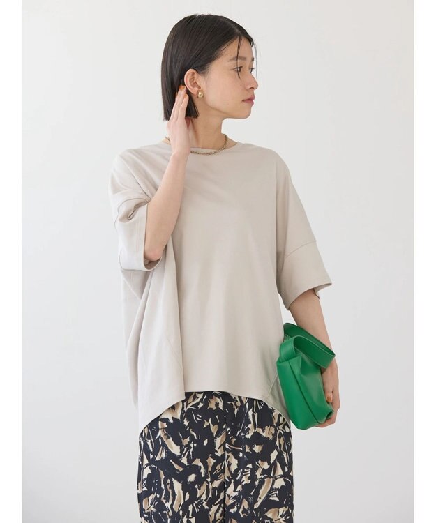 AMERICAN HOLIC ＵＶカット＋接触冷感　コクーンカットプルオーバー Gray Beige