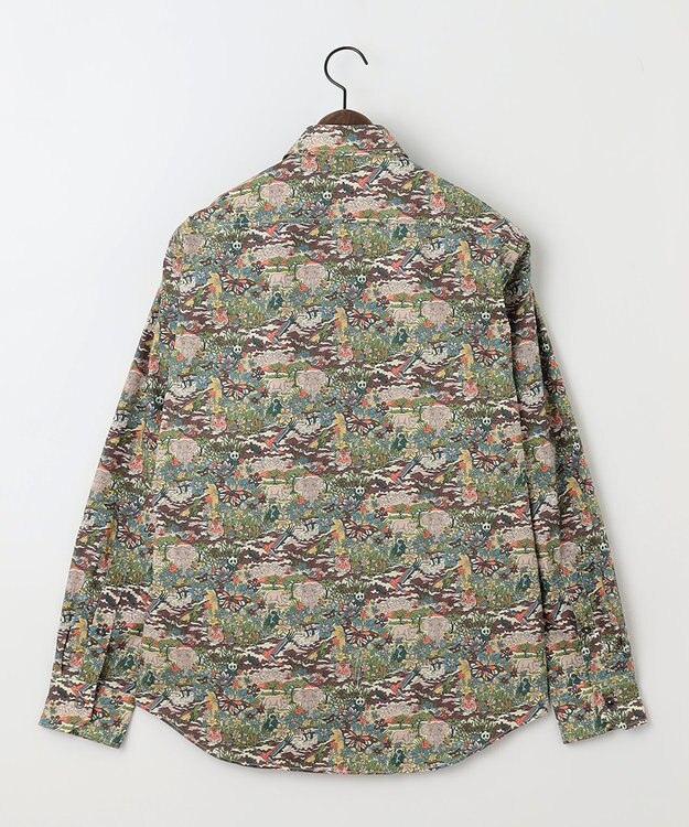 JOSEPH ABBOUD 【リバティー柄】プリントシャツ オリーブ系6