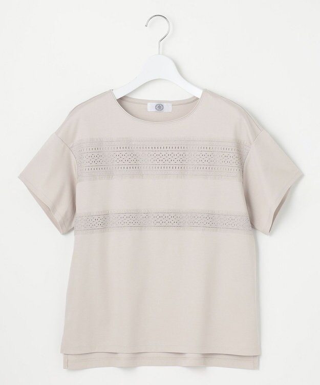 J.PRESS LADIES レーシーコンビ カットソー グレージュ系