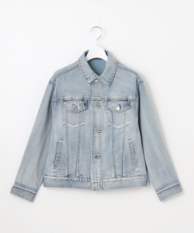 自由区 S 【洗える】ウスカルデニムベーシック ジャケット ライトインディゴ