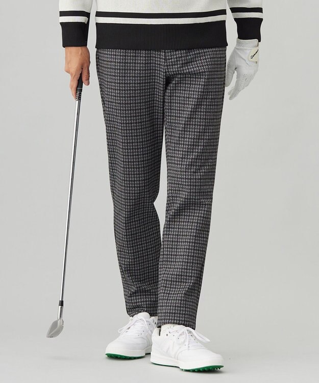 23区GOLF 【MEN】ガンクラブチェックプリントパンツ ブラック系3