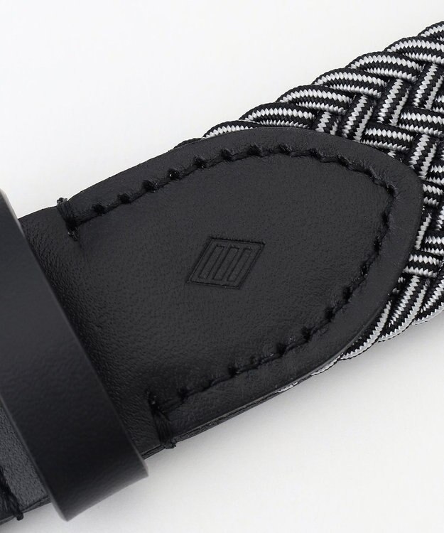 JOSEPH ABBOUD 【イタリア素材・ストレッチ・日本製】ミックスメッシュ ベルト ブラック系