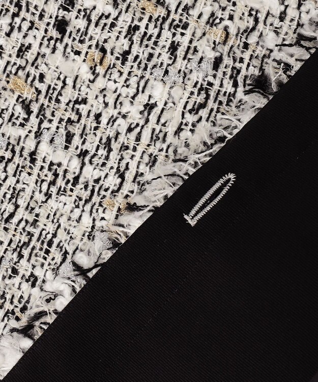 自由区 ラメキャンディーツイード ジレ モノトーン