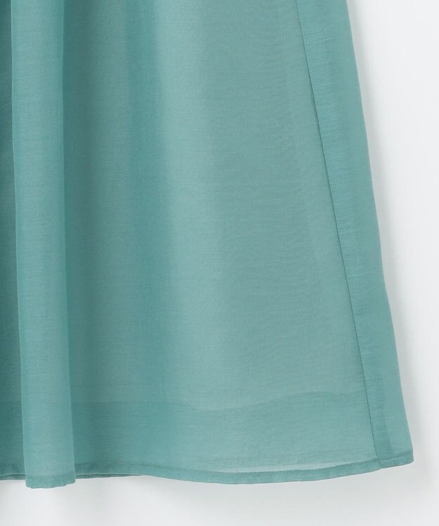 J.PRESS LADIES 【洗える】ブライトスパンボイルAタック スカート グリーン系