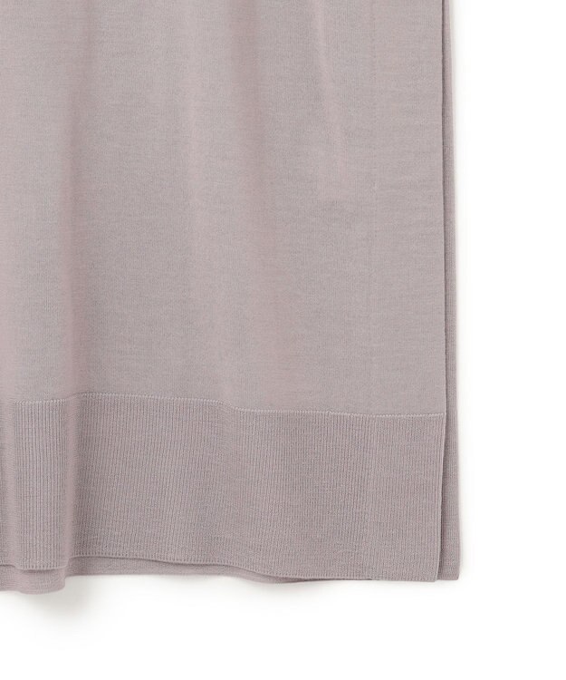 23区 L 【洗える】コンパクトウール ロングベスト ライトグレー系