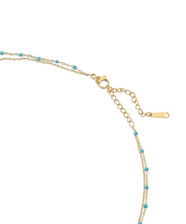 AMERICAN HOLIC 【ステンレス】プチトップカラーMIX2連ネックレス Blue