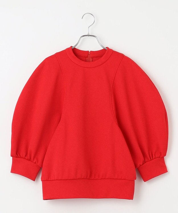 #Newans ラウンドスリーブカットソー レッド