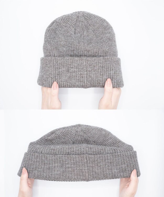 MOONBAT 【洗える】伸縮性に優れたストレスフリー ニット帽 ゆったり ライトグレー