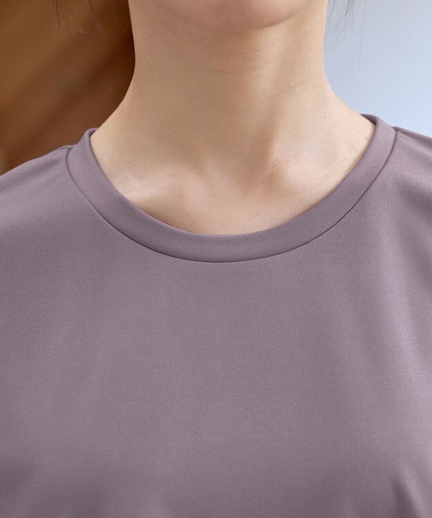 Tiaclasse 【洗える・接触冷感・紫外線ケア・サラごこち】ラウンドヘムチュニック ピンクモカ