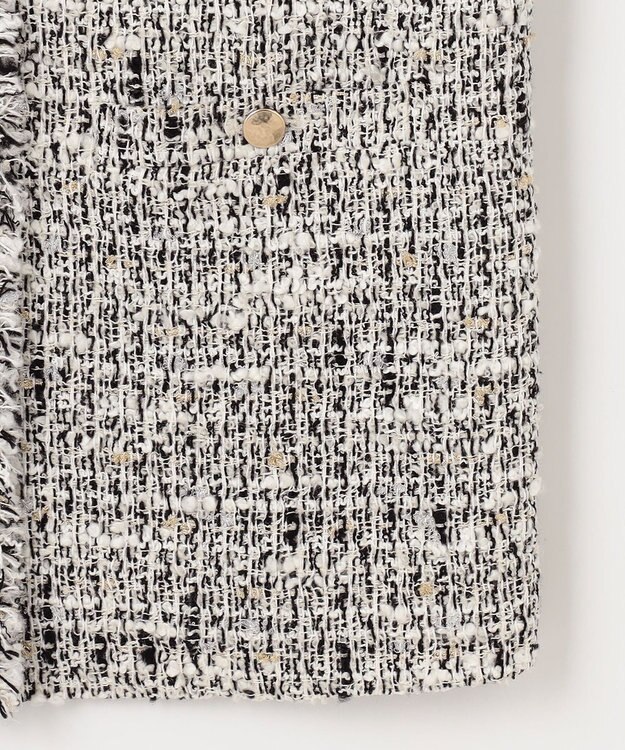 自由区 ラメキャンディーツイード ジレ モノトーン