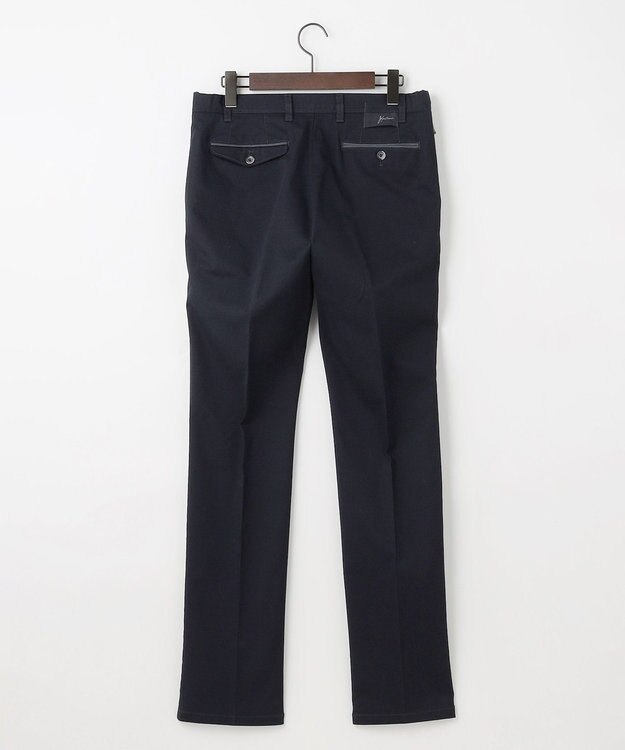 JOSEPH ABBOUD 【ウエストも伸びる！オーガニックコットン使用・25AW】トリコチンストレッチ パンツ ネイビー系