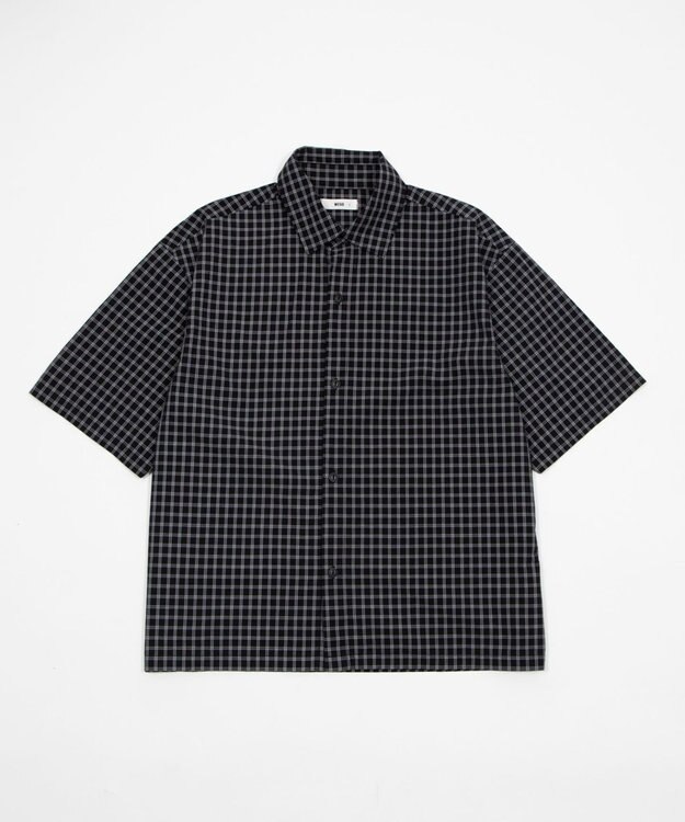 WEGO 【ユニセックス着用ITEM/MLサイズ展開】ミニチェックシャツ（SS） ブラックチェック1