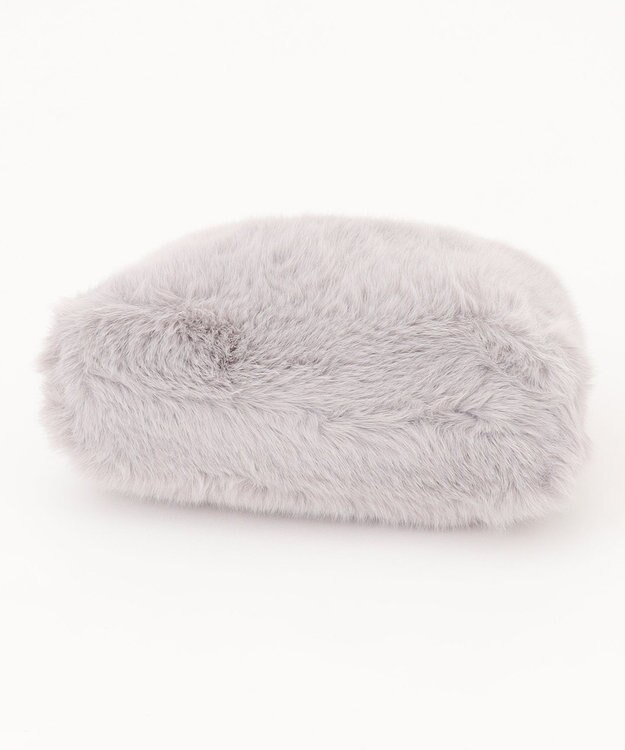 自由区 【2WAY】フェイクファーハーフムーン バッグ ライトグレー系