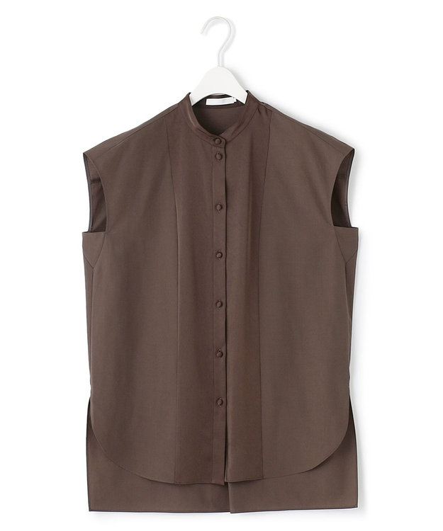 ICB L 【WEB＆一部店舗限定】 AiryTypewriter ノースリーブブラウス ブラウン系