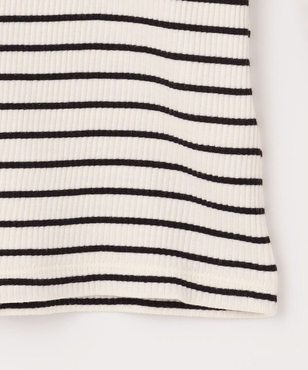 組曲 KIDS 【150-160㎝】レースボーダー トップス ブラック系1