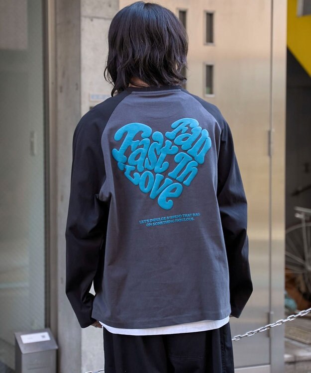 WEGO ラグランハートグラフィックT（LS） スミクロ