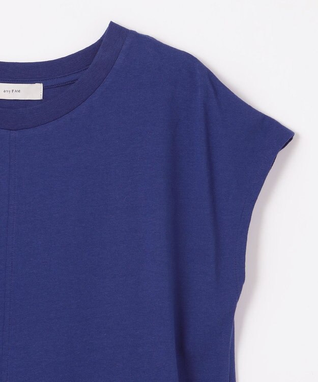 ANY 【洗濯機可】フレンチスリーブワンピース ロイヤルブルー