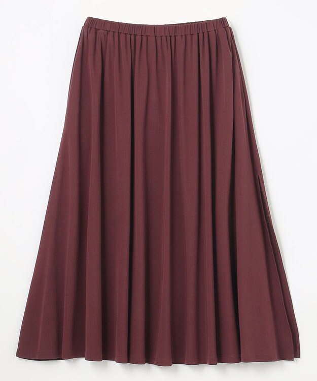 NAVE 【Nave 　洗える・接触冷感】ジャージースリットスカート ワイン系