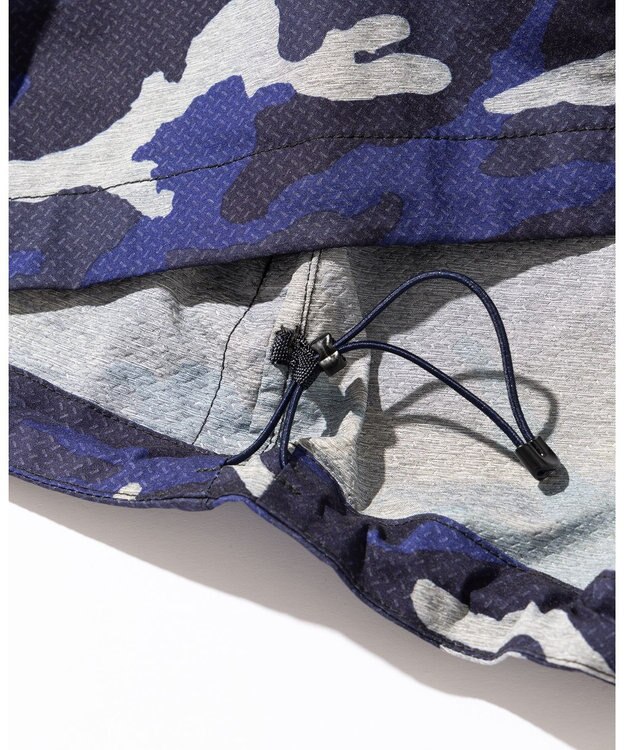 JOSEPH ABBOUD MOUNTAIN 【ストレッチ/軽量/撥水/ポケッタブル】エンボスカモフラージュ パーカー ネイビー系6