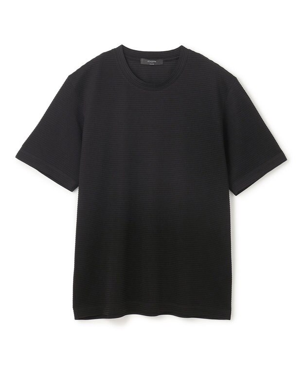 JOSEPH HOMME タックリップルジャージー　クルーネックTシャツ ブラック系