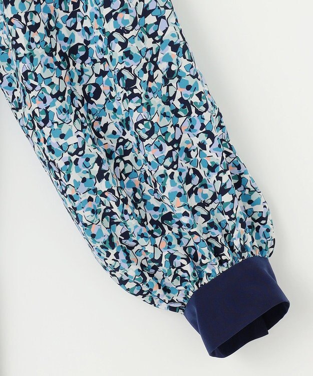 自由区 S 【洗える】フラワーペタルプリント ワンピース メンソール系