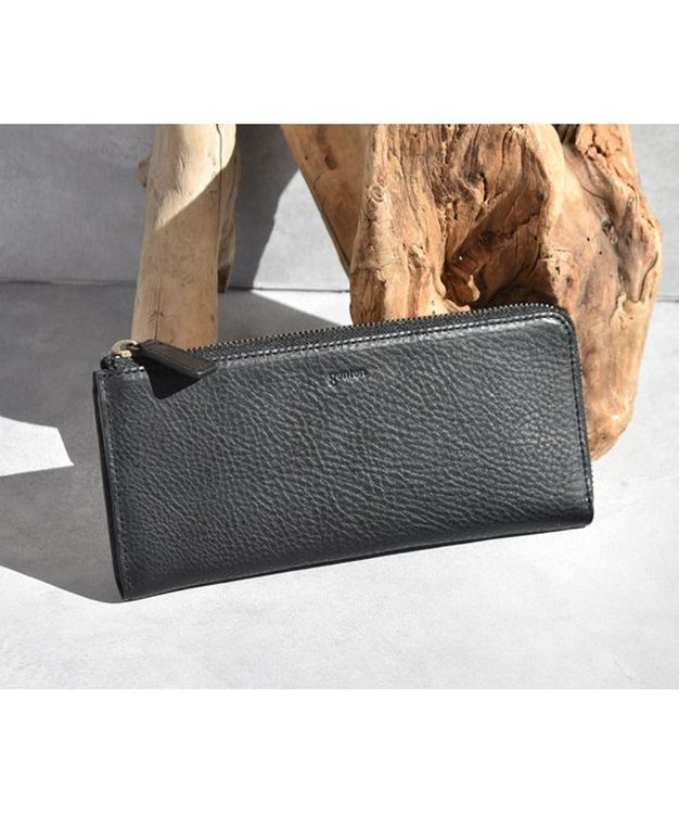 genten ミネルヴァ2 Lファスナー長財布 クロ