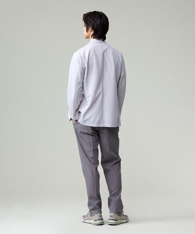 J.PRESS MEN シャツの軽快さ×ジャケットの上品さ【 盛夏対応 / 軽量 / 洗える / 高通気性】千鳥レース サマージャケット ライトグレー系