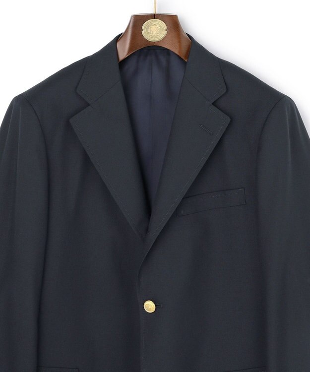 J.PRESS MEN 【定番 / 不朽の名作】ペピンメリノトロピカル ブレザー / 金釦 / 3B / 背抜き / Authentic-Fit ネイビー系
