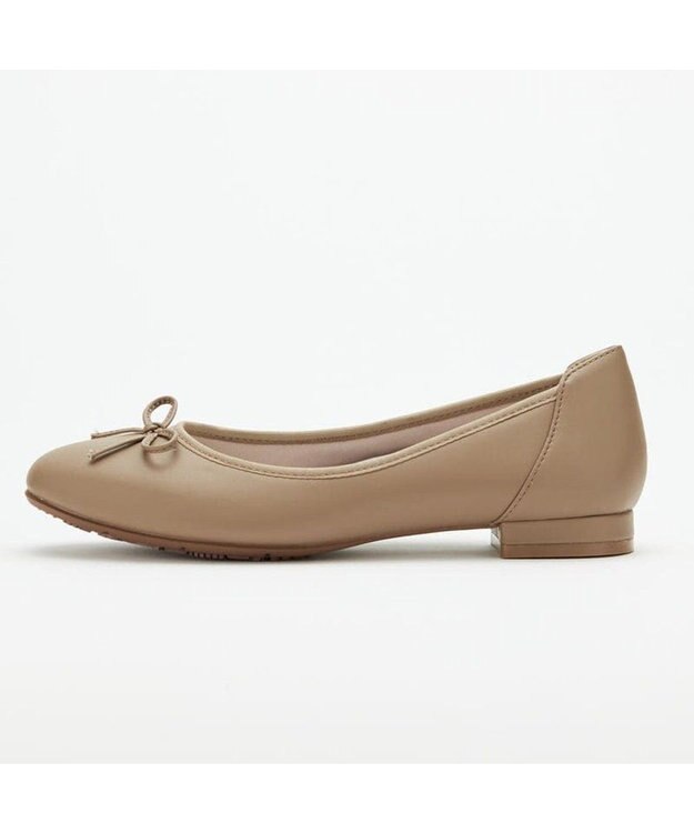 AcureZ オトナのリボンバレエ「母趾にやさしい美パンプス」 ダークベージュ