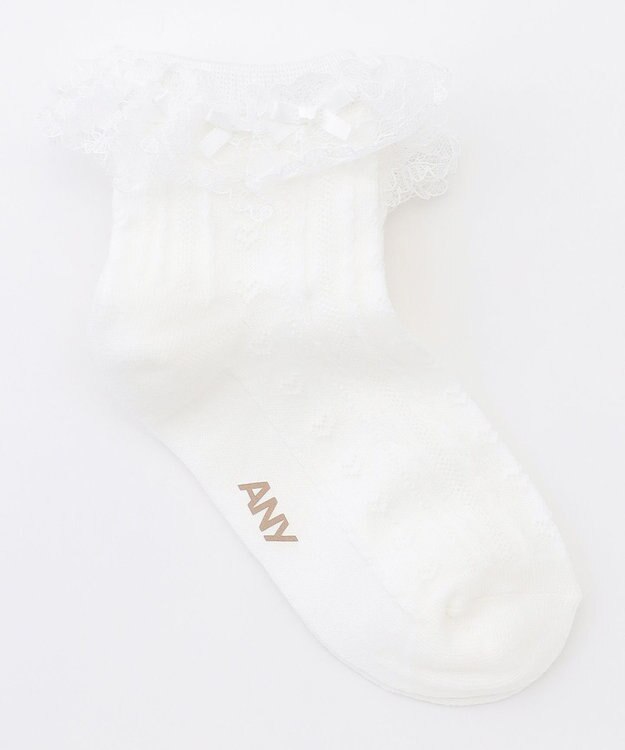 ANY KIDS レースショートソックス オフホワイト