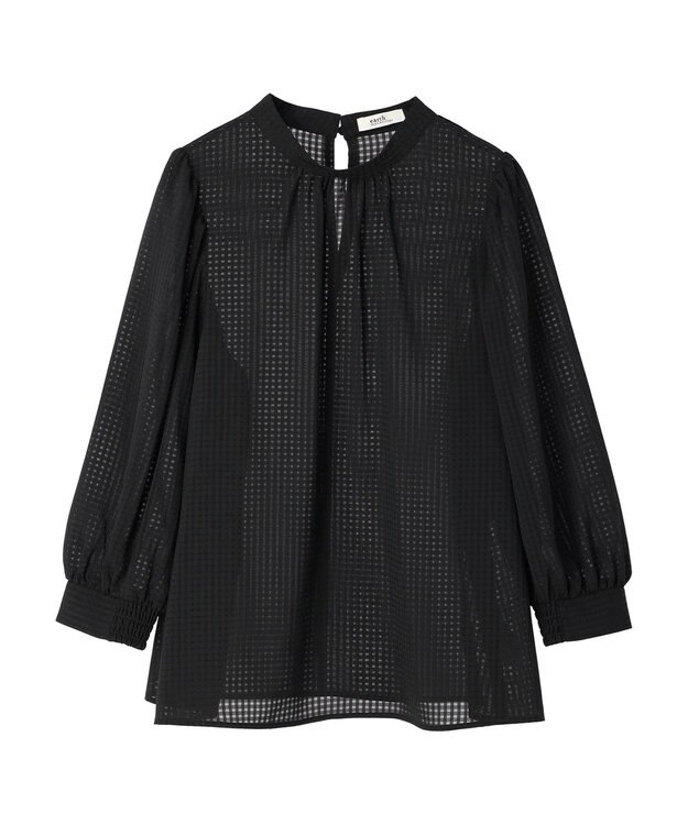 earth music&ecology Ｃｈｅｃｋドビーブラウス Black