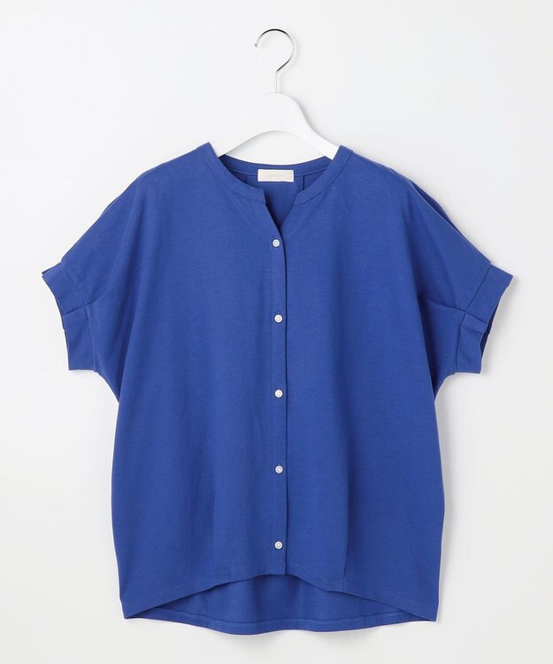 ANY SIS L 【美ライン大人T】裾タックゆる プルオーバー ブルー